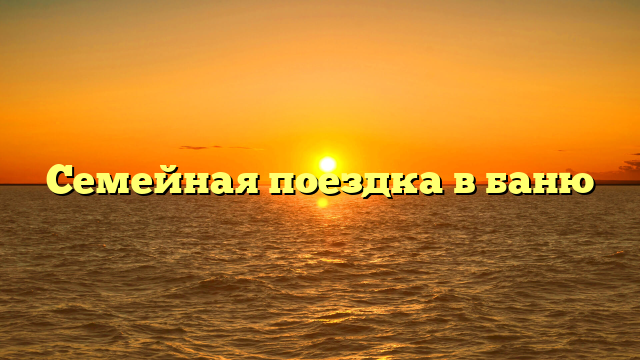 Семейная поездка в баню